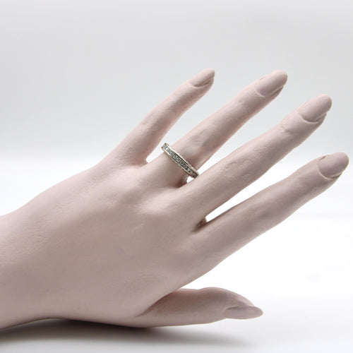 Bague 54 Bague éternité - Alliance en or blanc 14K et diamants 1 ct 58 Facettes A2001P