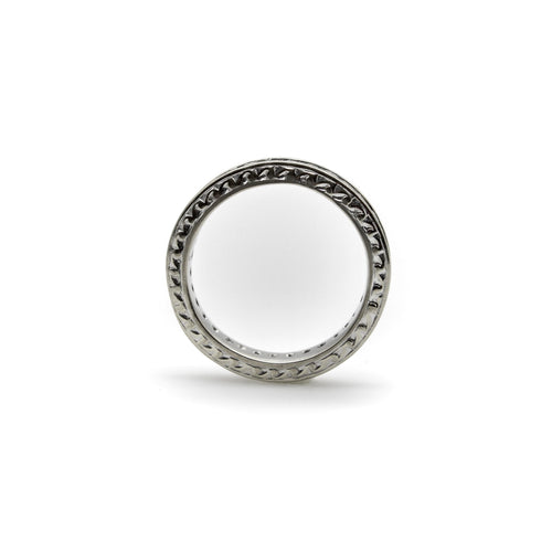 Bague 54 Bague éternité - Alliance en or blanc 14K et diamants 1 ct 58 Facettes A2001P