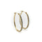 Boucles d'oreilles Boucles d’oreilles créoles ovales pavées de diamants en or 14K 58 Facettes