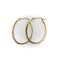 Boucles d'oreilles Boucles d’oreilles créoles ovales pavées de diamants en or 14K 58 Facettes