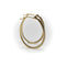 Boucles d'oreilles Boucles d’oreilles créoles ovales pavées de diamants en or 14K 58 Facettes
