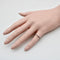 Bague 51 Bague demi-alliance éternité en or blanc 14K et diamants naturels 58 Facettes