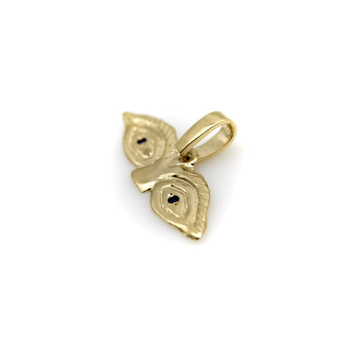 Pendentif Signature - Pendentif charm œil Milagro en or jaune 14K saphirs 58 Facettes