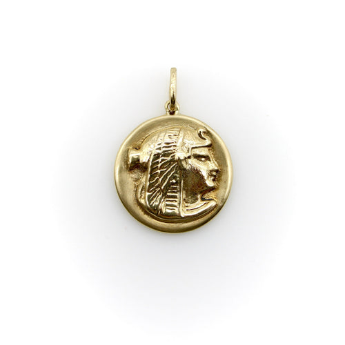 Pendentif Pendentif charme Nekhbet style Revival égyptien en or 14K 58 Facettes