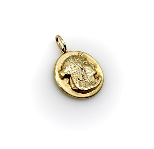 Pendentif Pendentif charme Nekhbet style Revival égyptien en or 14K 58 Facettes