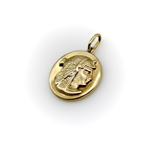 Pendentif Pendentif charme Nekhbet style Revival égyptien en or 14K 58 Facettes