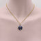Pendentif Signature - Pendentif galaxie lune et étoiles en or 14K avec diamant 58 Facettes