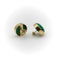 Boucles d'oreilles Signature - Boucles d’oreilles boutons en or 14 carats et malachite 58 Facettes