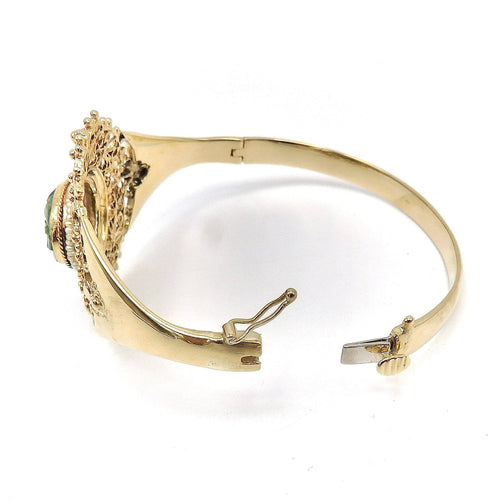 Bracelet Signature - Bracelet manchette en or 14K, jade vert et perles de culture 58 Facettes