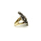 Bague 54 Georgian Revival - Bague en or jaune 14 carats, argent et diamants 58 Facettes
