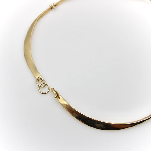 Collier Ed Wiener - Collier ras-de-cou moderniste sculptural en or 14K et perle 58 Facettes