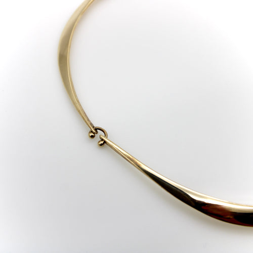 Collier Ed Wiener - Collier ras-de-cou moderniste sculptural en or 14K et perle 58 Facettes