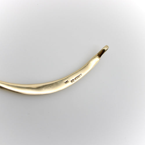 Collier Ed Wiener - Collier ras-de-cou moderniste sculptural en or 14K et perle 58 Facettes