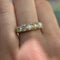 Bague 55 Bague cinq pierres en or 18K et diamants taille Old Mine 58 Facettes A1001A