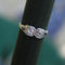 Bague 51 Bague Toi et Moi Art déco édouardienne en or blanc 18k, diamants et saphirs 58 Facettes