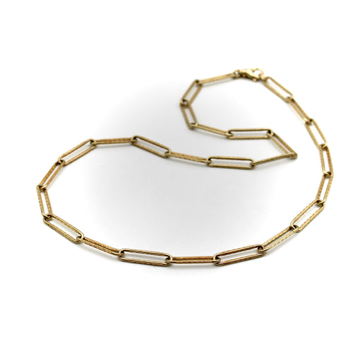 Collier Collier - Chaîne maille trombone en or jaune 14k 58 Facettes
