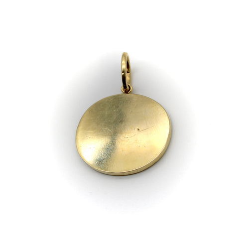 Pendentif Médaille intaille Cupidon - Pendentif en or 14 carats 58 Facettes