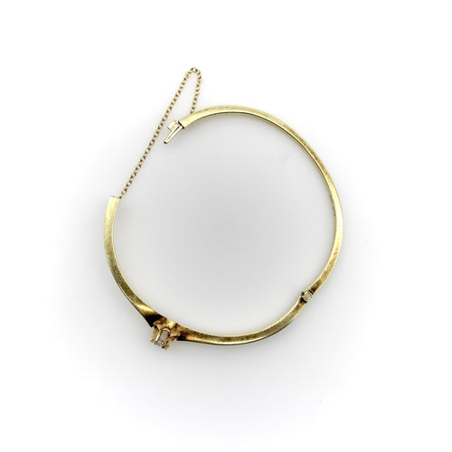 Bracelet Bracelet victorien en or 14K, émail noir et diamant 58 Facettes A1002K