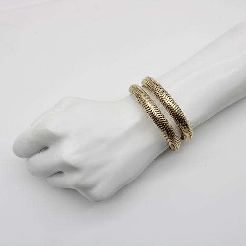 Bracelet Bracelet chaîne serpent épaisse vintage en or jaune 14K 58 Facettes A2001J
