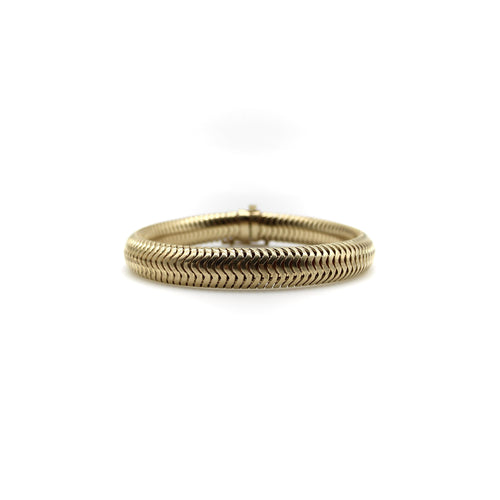 Bracelet Bracelet chaîne serpent épaisse vintage en or jaune 14K 58 Facettes A2001J