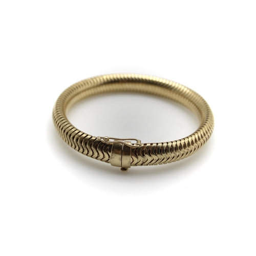 Bracelet Bracelet chaîne serpent épaisse vintage en or jaune 14K 58 Facettes A2001J