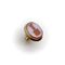 Bague 56 Bague chevalière victorienne en or 14K et agate rubanée, intaille 58 Facettes
