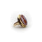 Bague 56 Bague chevalière victorienne en or 14K et agate rubanée, intaille 58 Facettes