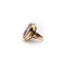 Bague 56 Bague chevalière victorienne en or 14K et agate rubanée, intaille 58 Facettes
