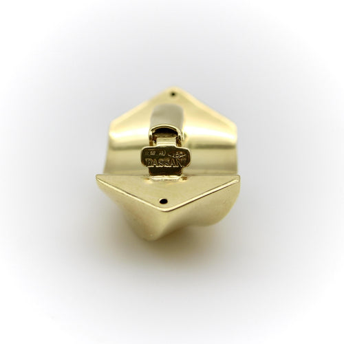 Boucles d'oreilles Bassani - Boucles d’oreilles sculpturales vintage en or jaune 18k 58 Facettes A1001L