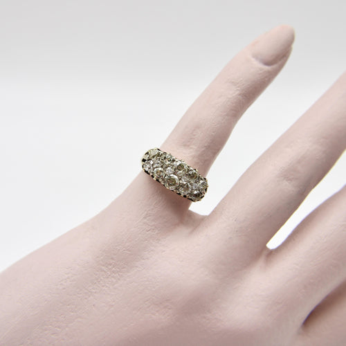 Bague 52 Bague victorienne - Motif allongé en or 18 carats et diamants taille ancienne 58 Facettes A1002L