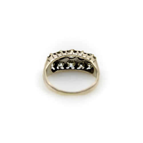Bague 52 Bague victorienne - Motif allongé en or 18 carats et diamants taille ancienne 58 Facettes A1002L