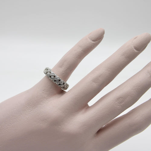 Bague 53 Tiffany & Co. - Bague alliance éternité en platine PT950 sertie de diamants 58 Facettes A1002J