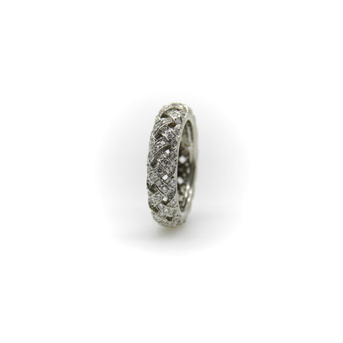 Bague 53 Tiffany & Co. - Bague alliance éternité en platine PT950 sertie de diamants 58 Facettes A1002J