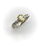 Bague 52 Bague en or 18K avec diamant jaune ovale et diamants 58 Facettes