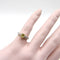 Bague 52 Bague en or 18K avec diamant jaune ovale et diamants 58 Facettes