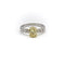 Bague 52 Bague en or 18K avec diamant jaune ovale et diamants 58 Facettes