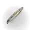 Bracelet Bracelet jonc édouardien en platine, saphir jaune et diamants 58 Facettes