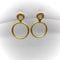Boucles d'oreilles Vintage - Boucles d’oreilles double créoles en or jaune 14K 58 Facettes