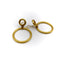 Boucles d'oreilles Vintage - Boucles d’oreilles double créoles en or jaune 14K 58 Facettes