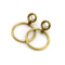 Boucles d'oreilles Vintage - Boucles d’oreilles double créoles en or jaune 14K 58 Facettes