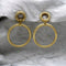 Boucles d'oreilles Vintage - Boucles d’oreilles double créoles en or jaune 14K 58 Facettes