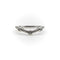 Bague 55 Bague jonc incurvée en or blanc 14K et diamants 58 Facettes