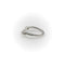 Bague 55 Bague jonc incurvée en or blanc 14K et diamants 58 Facettes