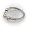Bague 55 Bague jonc incurvée en or blanc 14K et diamants 58 Facettes