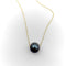 Collier Collier en or 14K avec perle noire des mers du Sud 58 Facettes