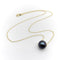 Collier Collier en or 14K avec perle noire des mers du Sud 58 Facettes
