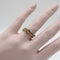 Bague 53 Bague vintage en or blanc 14k à diamants 58 Facettes