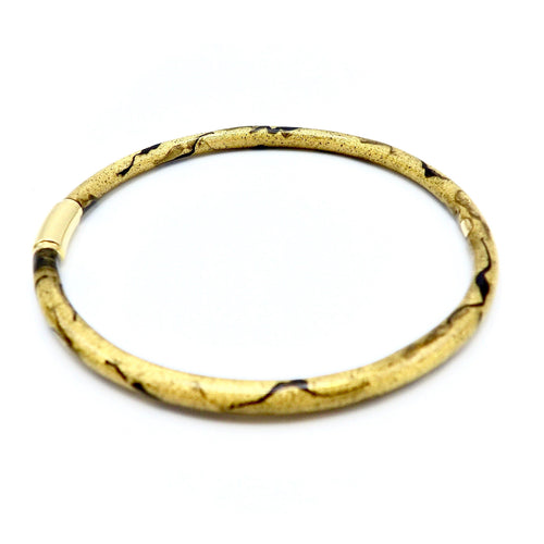 Bracelet SOHO - Bracelet jonc en or 18K et émail 58 Facettes