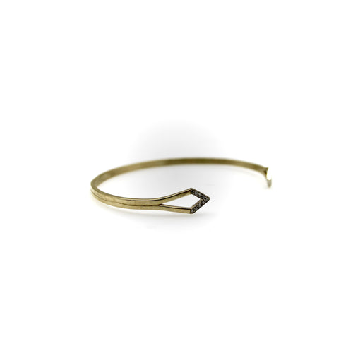 Bracelet Kimberly Doyle - Bracelet jonc en or 14 carats à pointes serties de diamants 58 Facettes A2001T