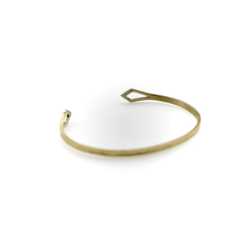 Bracelet Kimberly Doyle - Bracelet jonc en or 14 carats à pointes serties de diamants 58 Facettes A2001T